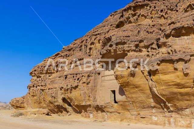 Jabal AlAhmar, a Nabataean sanctuary with rock-cut tombs from the 1st and 2nd centuries CE, located in the ancient city of Hegra, Saudi Arabia Jabal AlAhmar, a Nabataean sanctuary with rock-cut tombs from the 1st and 2nd centuries CE, located in the ancient city of Hegra, Saudi Arabia