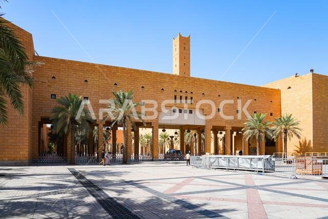 Modern Najdi architecture of the Imam Turki bin Abdullah Grand Mosque in Riyadh, Saudi Arabia Modern Najdi architecture of the Imam Turki bin Abdullah Grand Mosque in Riyadh, Saudi Arabia