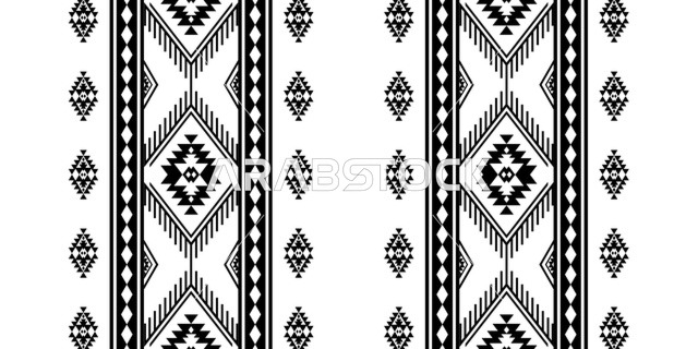 Traditional Saudi Sadu Geometric Pattern Background