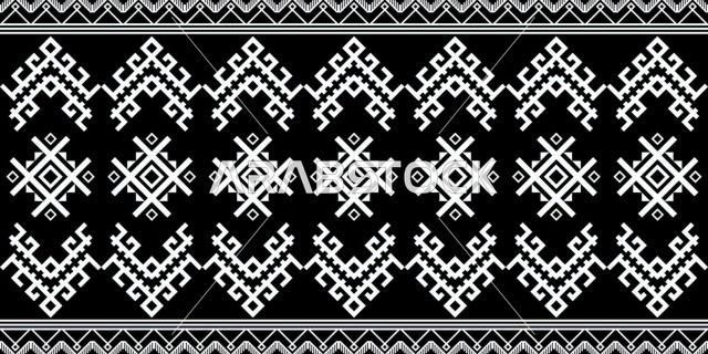 Saudi Sadu Heritage Pattern Black and White Background