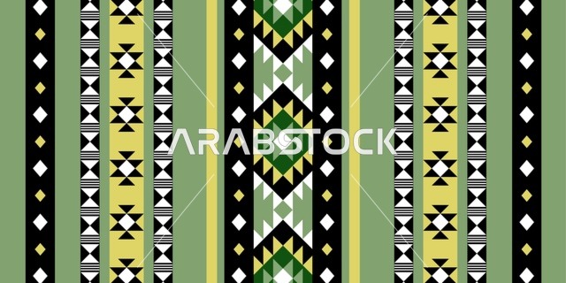 Traditional Saudi Sadu Geometric Pattern Background