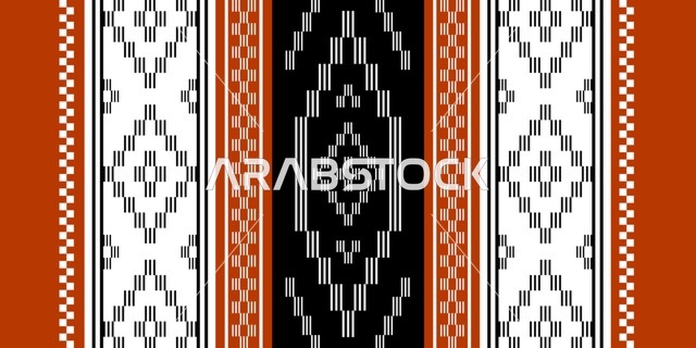 Traditional Saudi Sadu Geometric Pattern Background