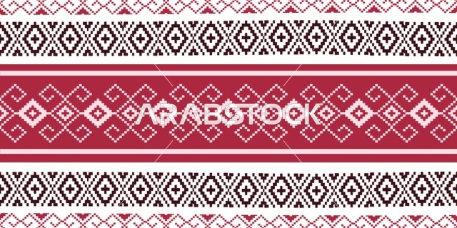 Traditional Saudi Sadu Pattern and Geometric Background