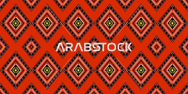 Saudi Sadu Traditional Geometric Pattern Background
