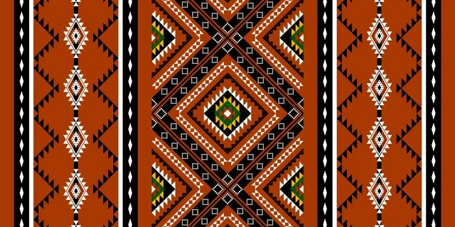 Traditional Saudi Sadu Tribal Fabric Pattern Background