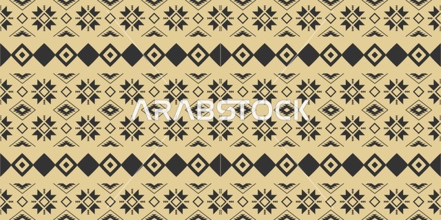 Traditional Saudi Sadu Geometric Pattern Background