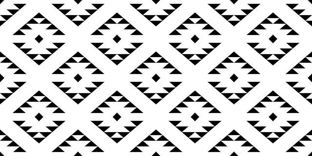 Saudi Al Sadu Traditional Black and White Pattern