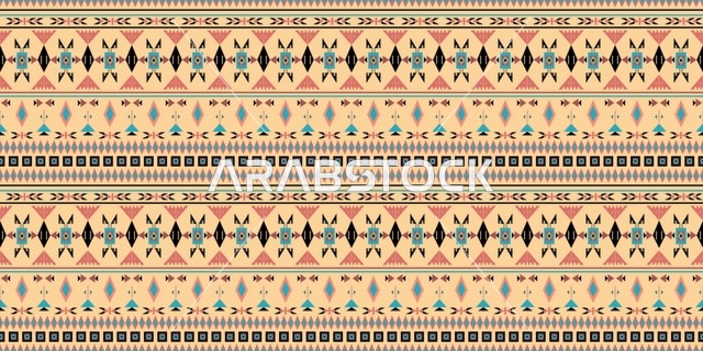 Traditional Saudi Sadu Geometric Pattern Background