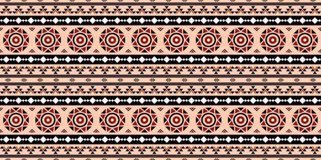 Traditional Saudi Al Sadu Geometric Seamless Pattern