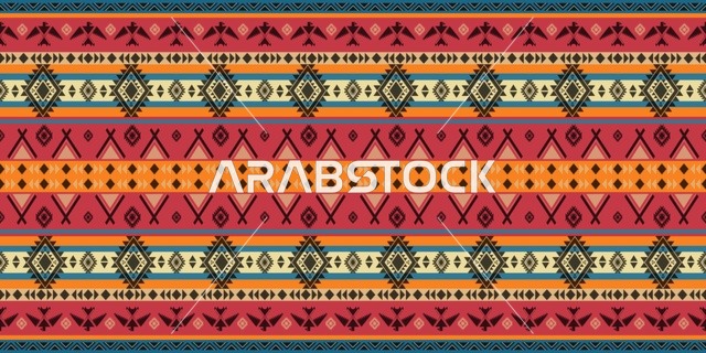 Traditional Saudi Sadu Pattern Background with Tribal Motifs