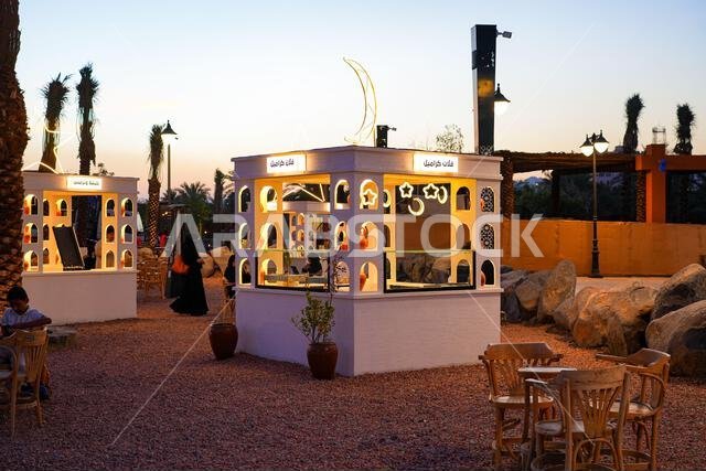 Food kiosk near Quba Mosque in Madinah, Saudi Arabia