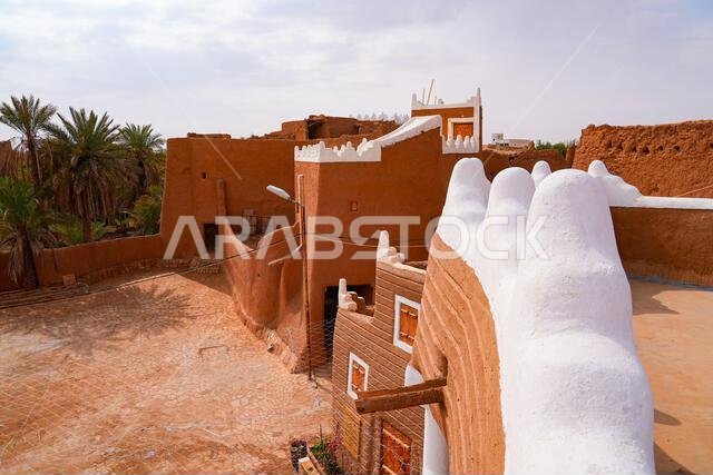 Rooftop terrace of the Home of Ibrahim ben Saleh Aleisa in Ushaiqer, Saudi Arabia