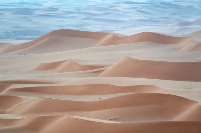 Nafud Desert Sand Dunes Aerial View in Saudi Arabia