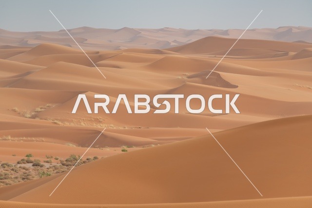 صحراء النفود بالمملكة العربية السعودية الكثبان الرملية