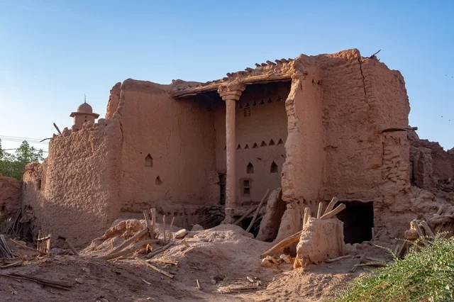 Ancient Mud House Ruins in Saudi Arabia