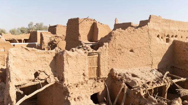 Traditional Saudi Mud House Ruins in Heritage Village