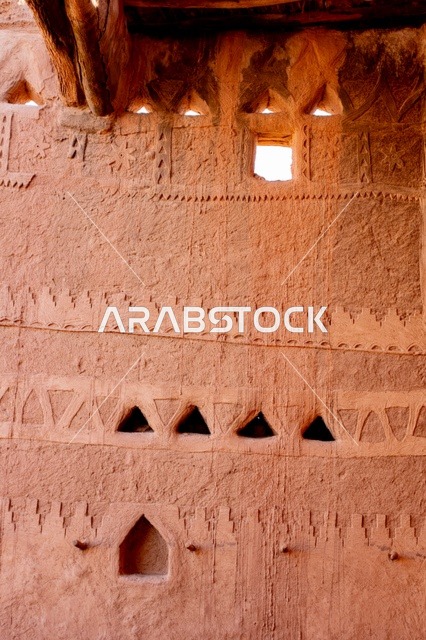 Traditional Najdi Mud Wall Patterns Saudi Arabia