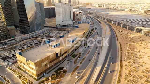 Modern buildings in King Abdullah Financial District (KAFD), Riyadh, Saudi Arabia.