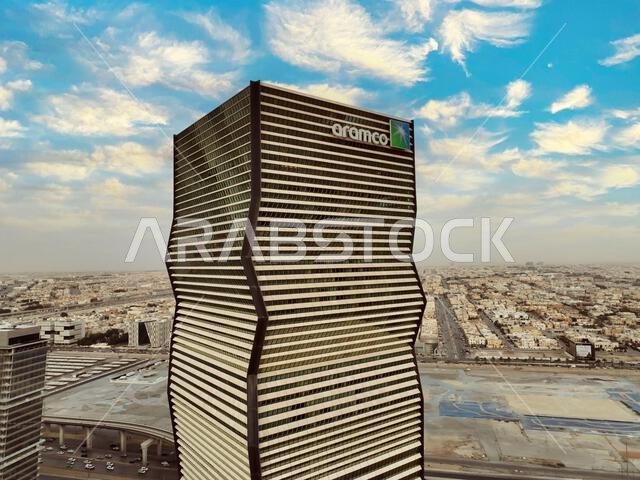 Modern buildings in King Abdullah Financial District (KAFD), Riyadh, Saudi Arabia.