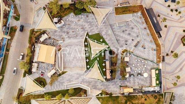 مبانٍ حديثة في مركز الملك عبد الله المالي (KAFD)، الرياض، المملكة العربية السعودية.