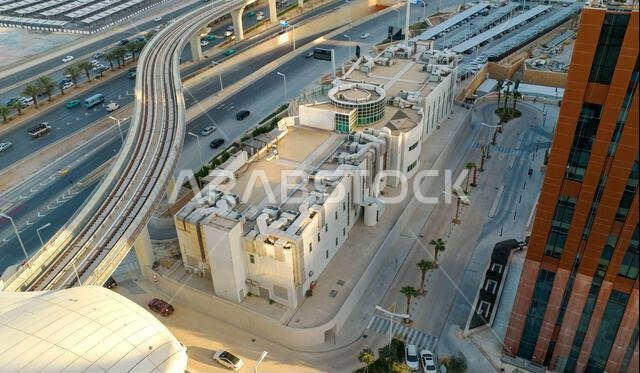 Modern buildings in King Abdullah Financial District (KAFD), Riyadh, Saudi Arabia.