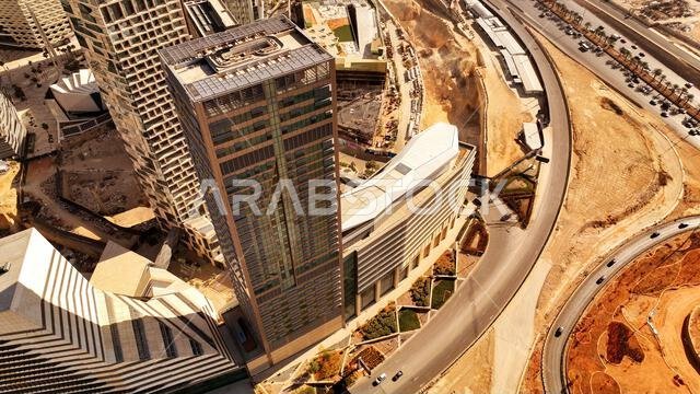 Modern buildings in King Abdullah Financial District (KAFD), Riyadh, Saudi Arabia.