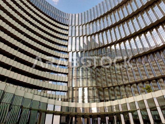 Modern buildings in King Abdullah Financial District (KAFD), Riyadh, Saudi Arabia.