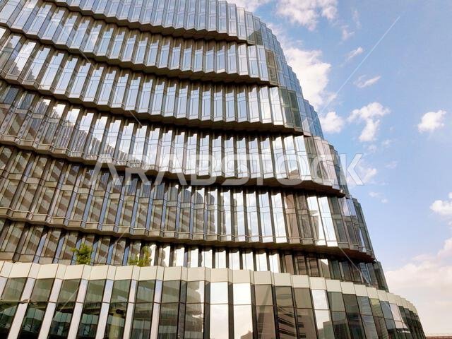 Modern buildings in King Abdullah Financial District (KAFD), Riyadh, Saudi Arabia.