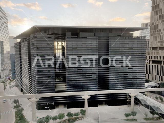 Modern buildings in King Abdullah Financial District (KAFD), Riyadh, Saudi Arabia.