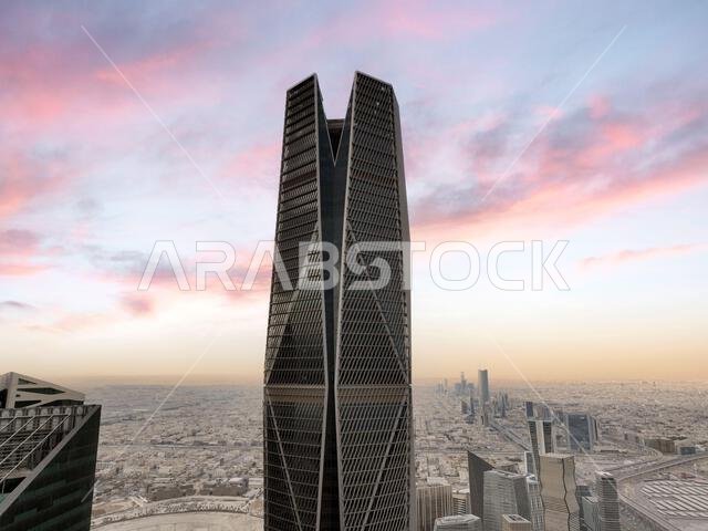 Modern buildings in King Abdullah Financial District (KAFD), Riyadh, Saudi Arabia.