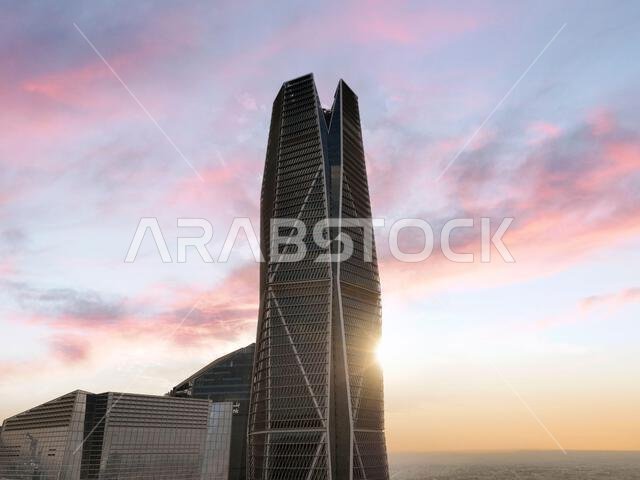Modern buildings in King Abdullah Financial District (KAFD), Riyadh, Saudi Arabia.