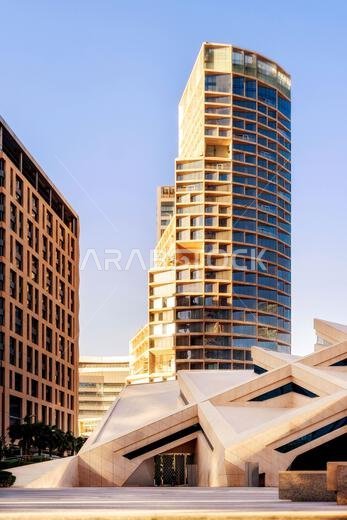 Modern buildings in King Abdullah Financial District (KAFD), Riyadh, Saudi Arabia.