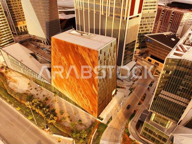 Modern buildings in King Abdullah Financial District (KAFD), Riyadh, Saudi Arabia.