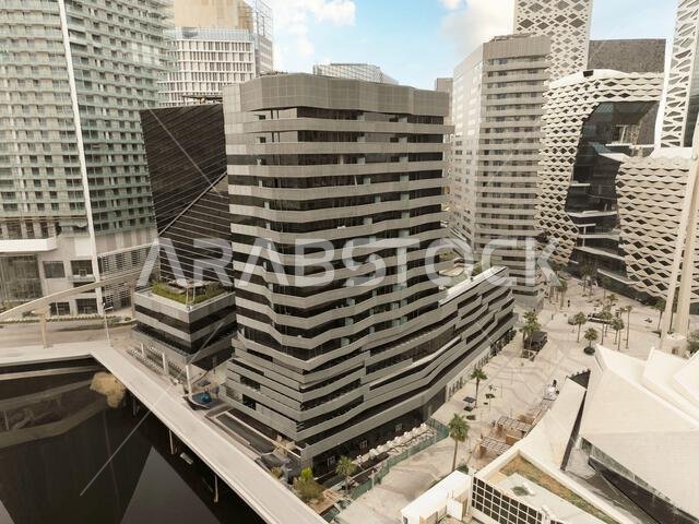 Modern buildings in King Abdullah Financial District (KAFD), Riyadh, Saudi Arabia.