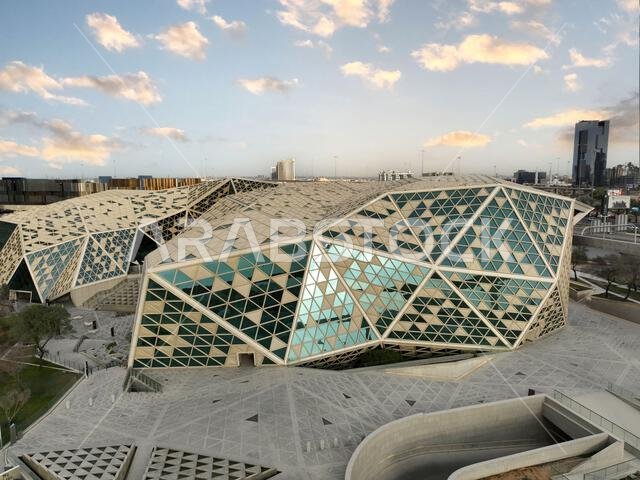 Modern buildings in King Abdullah Financial District (KAFD), Riyadh, Saudi Arabia.