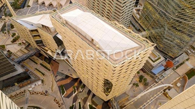 Modern buildings in King Abdullah Financial District (KAFD), Riyadh, Saudi Arabia.