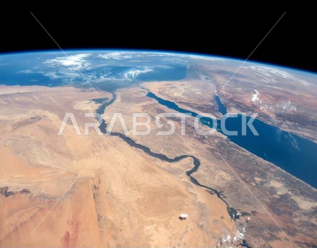 The desert nations of Egypt, Saudi Arabia, Israel and Jordan. The Nile River, Red Sea and Mediterranean Sea are contrasted by the desert nations of Egypt, Saudi Arabia, Israel and Jordan as the International Space Station orbits 254 miles above Africa. June 10, 2019, The Sinai Desert, Red Sea and Nile river all clearly discernible An optimised version of an original NASA image: Credit: NASA The desert nations of Egypt, Saudi Arabia, Israel and Jordan. The Nile River, Red Sea and Mediterranean Sea are contrasted by the desert nations of Egypt, Saudi Arabia, Israel and Jordan as the International Space Station orbits 254 miles above Africa. June 10, 2019, The Sinai Desert, Red Sea and Nile river all clearly discernible An optimised version of an original NASA image: Credit: NASA