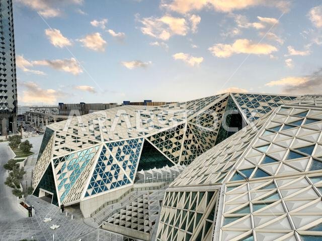 Modern buildings in King Abdullah Financial District (KAFD), Riyadh, Saudi Arabia.