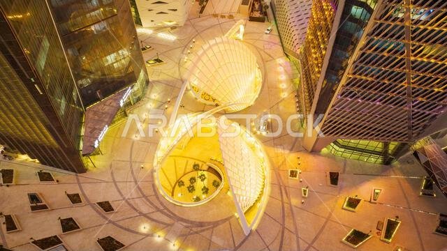 مبانٍ حديثة في مركز الملك عبد الله المالي (KAFD)، الرياض، المملكة العربية السعودية.