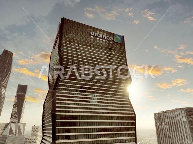 Modern buildings in King Abdullah Financial District (KAFD), Riyadh, Saudi Arabia.