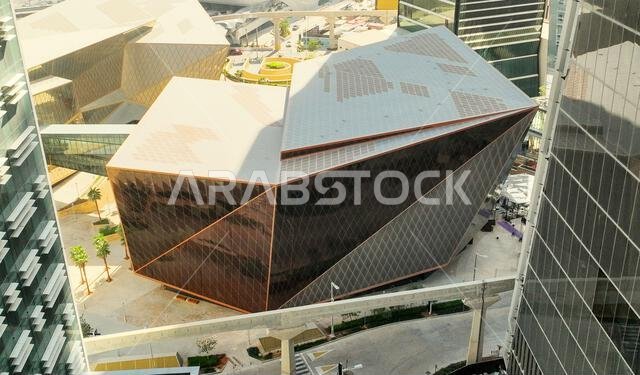 Modern buildings in King Abdullah Financial District (KAFD), Riyadh, Saudi Arabia.