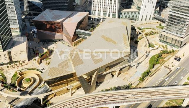 Modern buildings in King Abdullah Financial District (KAFD), Riyadh, Saudi Arabia.