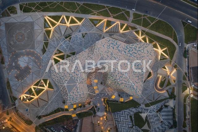 Aerial drone view of King Abdullah Financial District (KAFD) in Riyadh, Saudi Arabia, showing modern skyscrapers and futuristic architecture. Aerial drone view of King Abdullah Financial District (KAFD) in Riyadh, Saudi Arabia, showing modern skyscrapers and futuristic architecture.