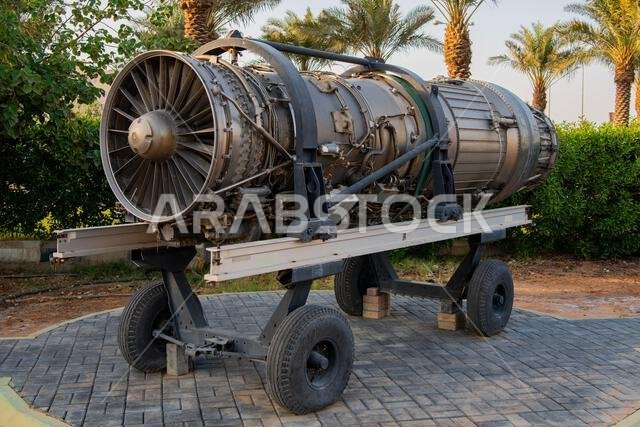 Turbojet Engine at Royal Saudi Air Force Museum in Riyadh, Saudi Arabia