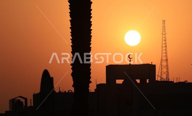 Sunset in capital of Kingdom of Saudi Arabia - Riyadh