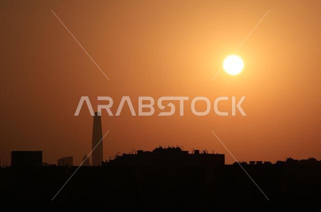 Sunset in capital of Kingdom of Saudi Arabia - Riyadh