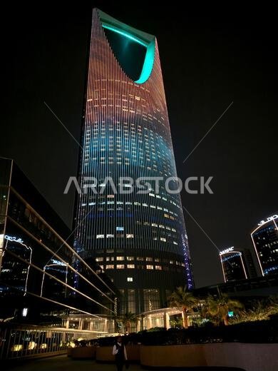 The Kingdom Centre tower in Riyadh, Saudi Arabia. The Kingdom Centre tower in Riyadh, Saudi Arabia.