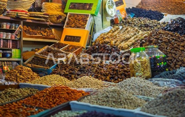 the vendors' stalls in the old markets of the old city