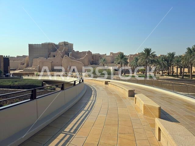 الآثار القديمة في الدرعية، بالقرب من الرياض، المملكة العربية السعودية.