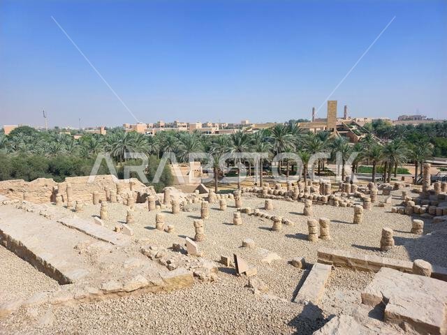 الآثار القديمة في الدرعية، بالقرب من الرياض، المملكة العربية السعودية.